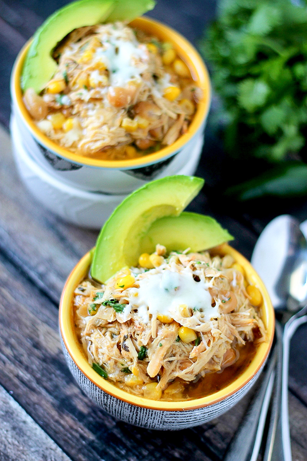 Slow Cooker Verde Chicken Chili Recipes