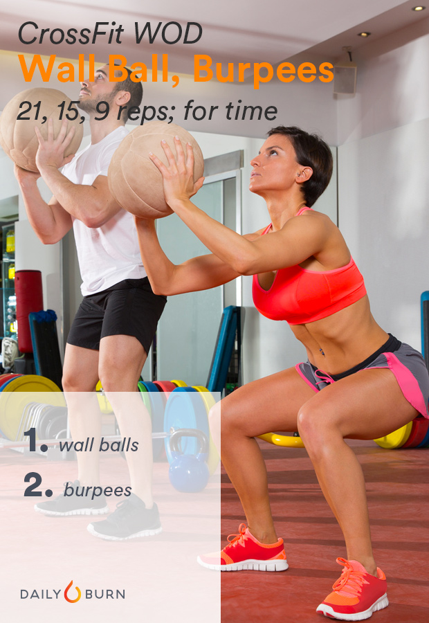 CrossFit WOD Wall Ball Burpees