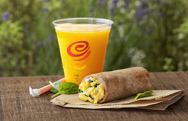 Jamba Juice Spinach and Cheese Breakfast Wrap