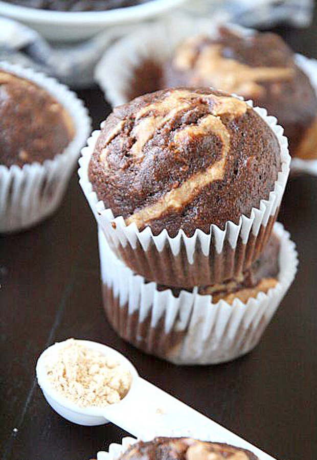 Muffins au chocolat et au PB2 - Recettes PB2