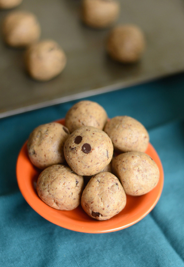 Chocolate Chip Cookie Dough Protein Balls