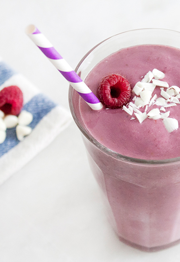 White Chocolate Raspberry Protein Smoothie