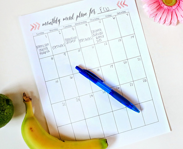 Meal Planning Templates: Monthly Meal Plan