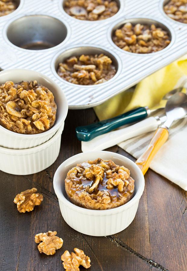 Banana Nut Baked Oatmeal_ Muffin Tin Recipes